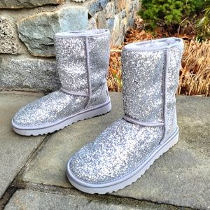 Ugg classic  short  cosmos glitter  boots